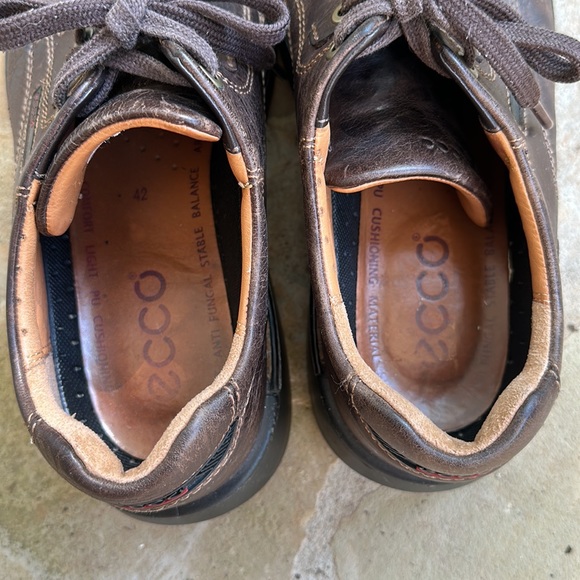 ECCO Light - Dark Brown Leather Lace Up Casual Shoe Men’s Size 42 (US 8/8.5) - Picture 5 of 12